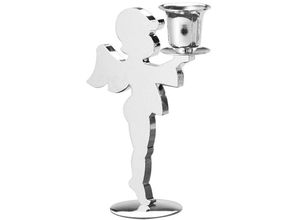 4042911413315 - Kerzenhalter FINK MINI HOLYDOLLY Stabkerzenhalter aus Edelstahl silber (silberfarben) B31cm H125cm T285cm Metall Kerzenhalter Deko-Engel Weihnachtsdeko Höhe ca 125 cm Engelfigur Dekofigur
