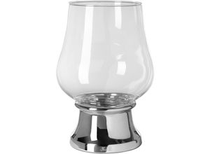 4042911463242 - Windlicht FINK PALINA Kerzenhalter Gr H 365 cm silberfarben Kerzenhalter mit Glas vernickelt