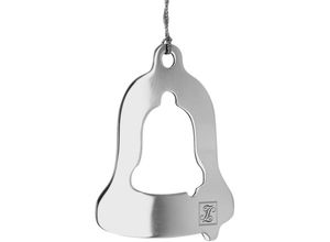 4042911511202 - Dekohänger FINK BELL silber (silberfarben) B13cm H15cm Edelstahl Dekohänger Adventsanhänger aus Edelstahl outdoorgeeignet