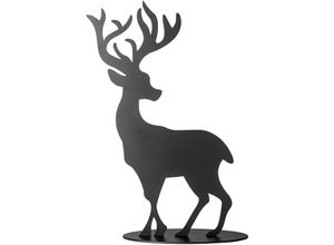 4042911511813 - Weihnachtsfigur FINK Hirsch JASPER schwarz B10cm H20cm T5cm Eisen Dekofiguren Weihnachtsdeko aus Eisen