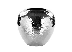 4042911570148 - Fink Vase LOSONE gehämmert (DH 25x25 cm) DH 25x25 cm grau Blumenvase Blumengefäß