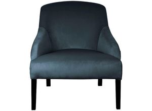 4042911603730 - Sessel FINK Colin Gr Samtvelours VELVET B H T 73 cm x 83 cm x 94 cm blau (petrol) mit einem massiven Buchenholzgestell in verschiedenen Farbvarianten