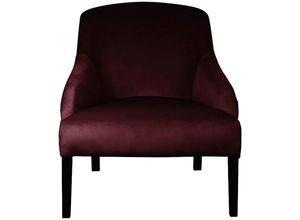 4042911603754 - Sessel FINK Colin Gr Samtvelours VELVET B H T 73 cm x 83 cm x 94 cm rot (dunkelrot) mit einem massiven Buchenholzgestell in verschiedenen Farbvarianten