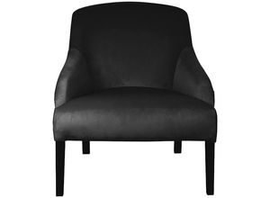 4042911603785 - Sessel FINK Colin Gr Samtvelours VELVET B H T 73 cm x 83 cm x 94 cm schwarz mit einem massiven Buchenholzgestell in verschiedenen Farbvarianten