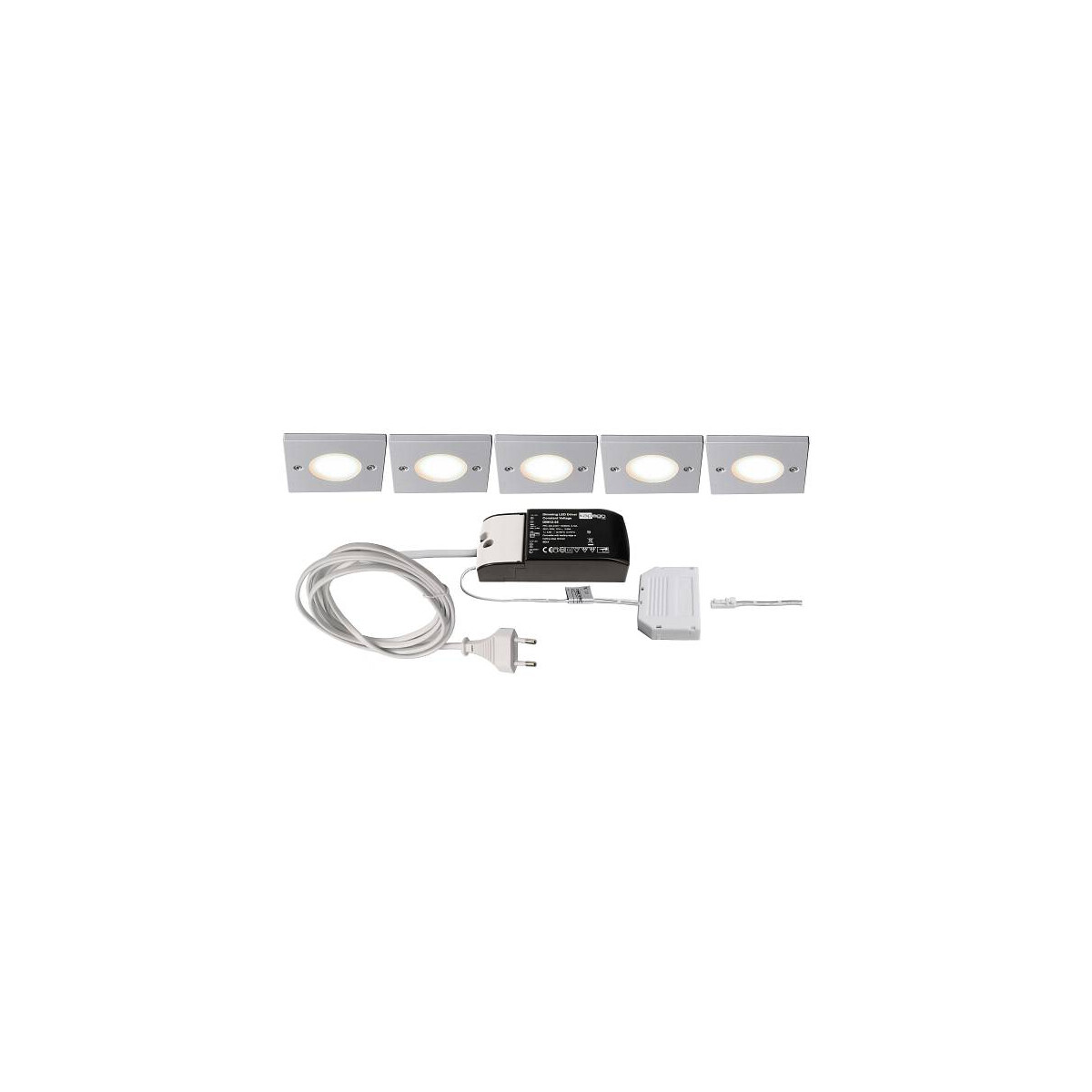 4042943159977 - Deko Light Fine I Aufbauleuchte LED LED fest eingebaut 3 W EEK G (A - G) Warmweiß Silber-Grau (RAL 7001)