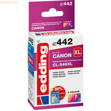 4043023963255 - Druckerpatrone ersetzt Canon CL-546 XL Kompatibel Cyan Magenta Gelb EDD-442 18-442