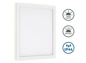 4043139005108 - LED Wand-Panel Außen-Leuchte Lampe weiß 25x25cm Hauswand Fassade flach 15W IP44 Weiß