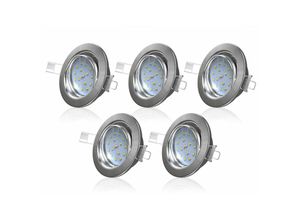 4043139007072 - Bklicht - led Einbaustrahler Deckenspots 5er Set Einbauleuchte ultra-flach 5W Schwenkbar - 50