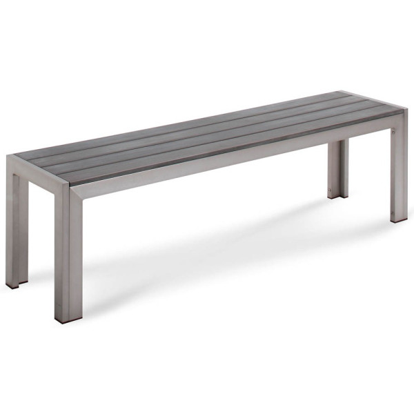 4043153076436 - Best Freizeitmoebel Aluminium Bank 3 Personen Silber 1600 x 450 x 340 mm