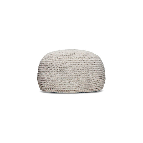 4043153116774 - Pouf BEST Ronda Poufs Gr B H T 55 cm x 41 cm x 55 cm Kunststoffgewebe beige (naturel) Poufs 55x55x41 cm