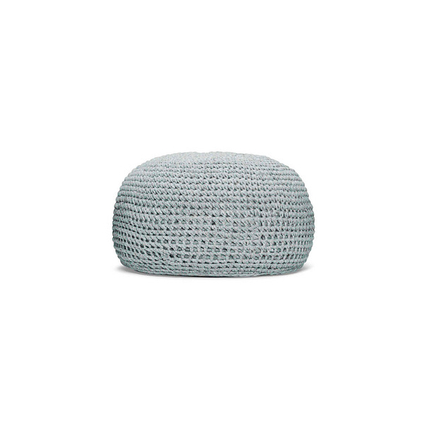 4043153116804 - Pouf BEST Ronda Poufs Gr B H T 55 cm x 41 cm x 55 cm Kunststoffgewebe blau (soft blue) Poufs 55x55x41 cm