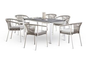 4043153118693 - BEST 7-tlg Dining Gruppe Matera Palazzo 210 weiss