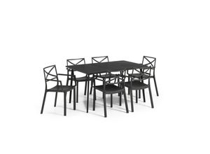 4043153118747 - BEST Gartenmöbelset 7-tlg Dining Gruppe Torino graphit graphit