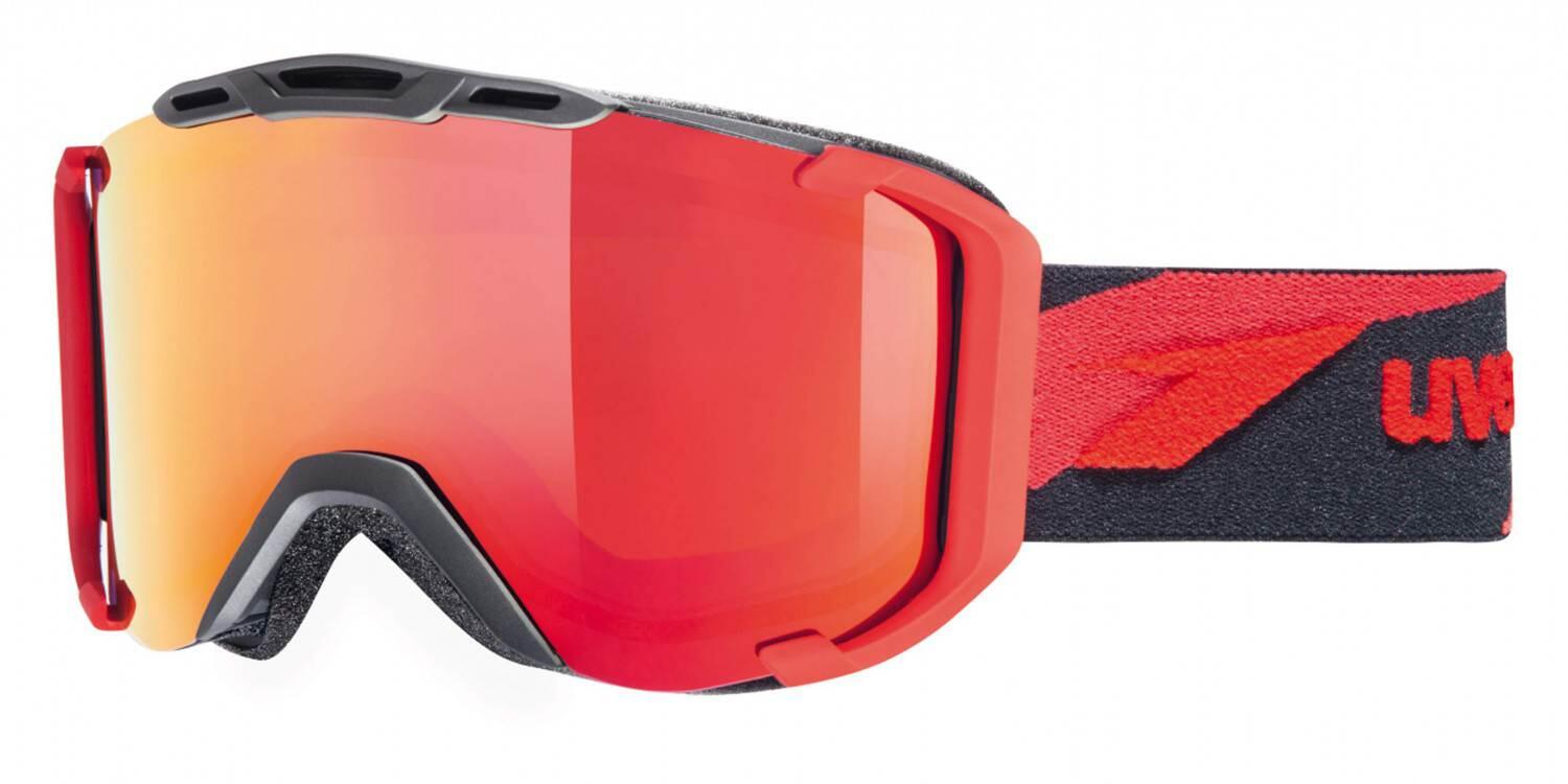 4043197242279 - uvex Snowstrike Litemirror Skibrille (Farbe 2326 black red mat litemirror red lasergold lite)