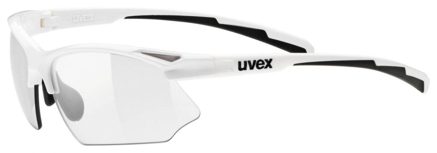 4043197257556 - uvex Sportstyle 802 Variomatic Sportbrille (Farbe 8801 white variomatic smoke (S1-3))