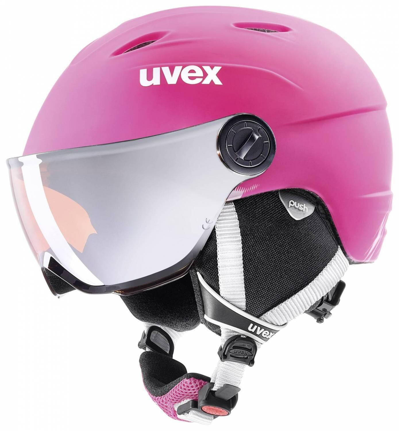 4043197289908 - uvex Junior Visor Pro Kinderskihelm (Größe 52-54 cm 90 pink mat)