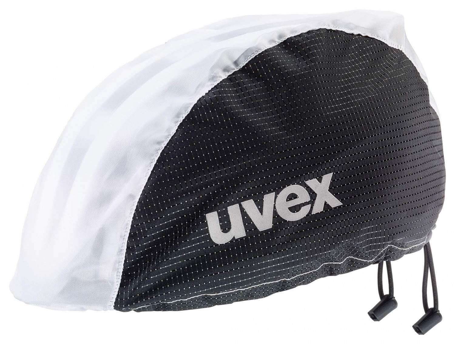 4043197293325 - uvex Bike Rain Cap Regenschutz für Fahrradhelme (Farbe 03 black white L bis XL (56-61))