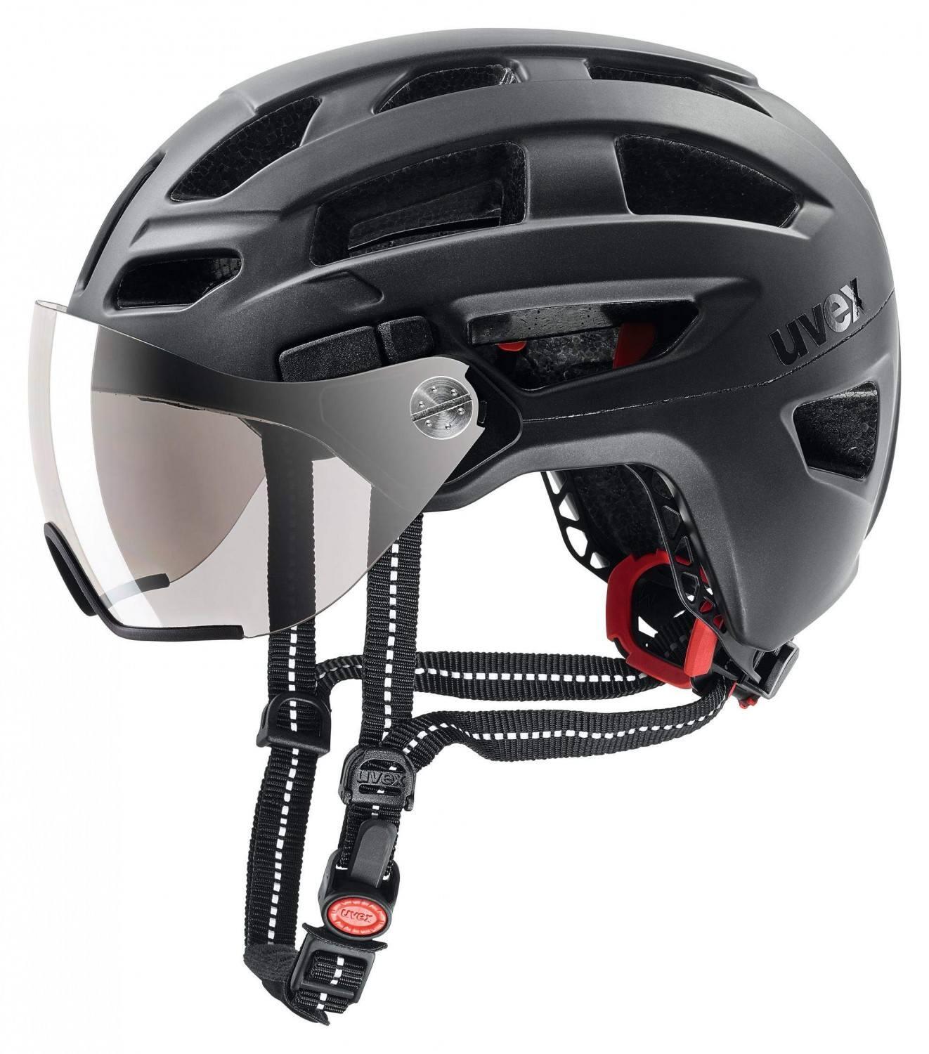 4043197296203 - uvex Finale Visor Fahrradhelm (Größe 52-57 cm 03 black mat)