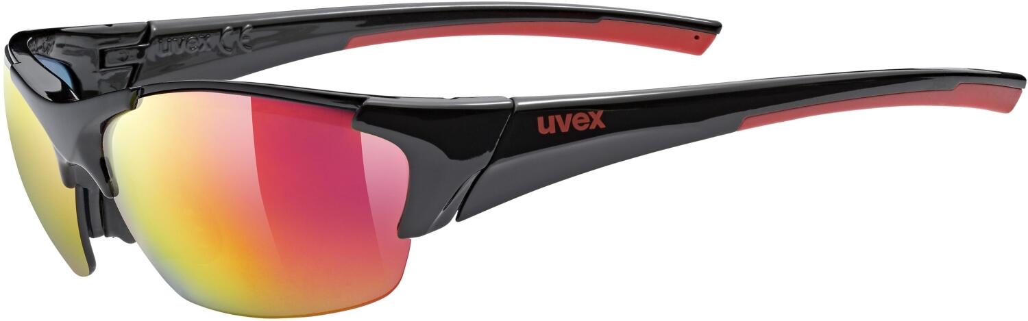 4043197324647 - uvex Blaze III Sonnenbrille (Farbe 2316 black red mirror red (S3) litemirror orange (S1) clear (S0))