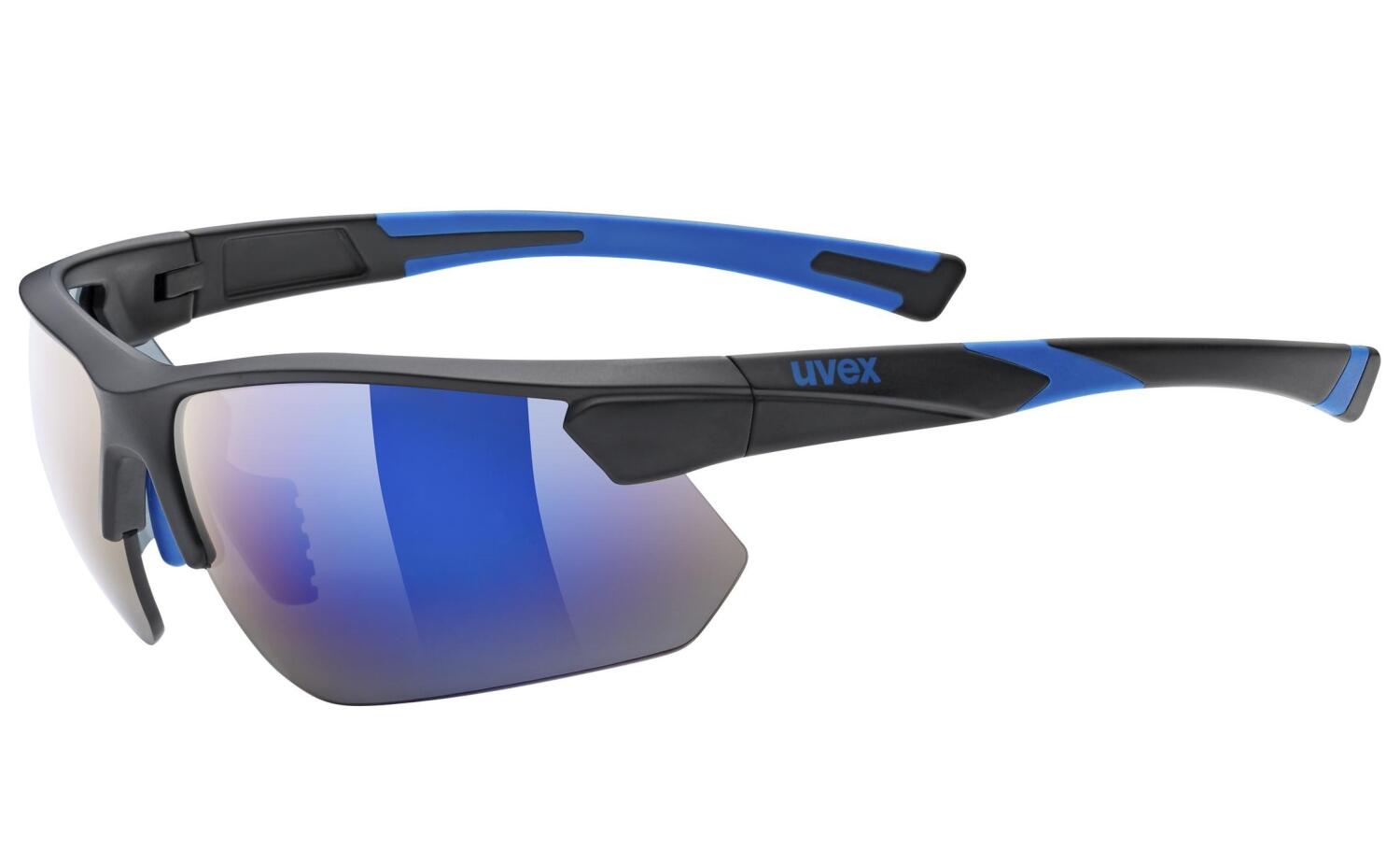 4043197324838 - uvex Sportstyle 221 Sportbrille (Farbe 2416 black blue mirror yellow (S3))