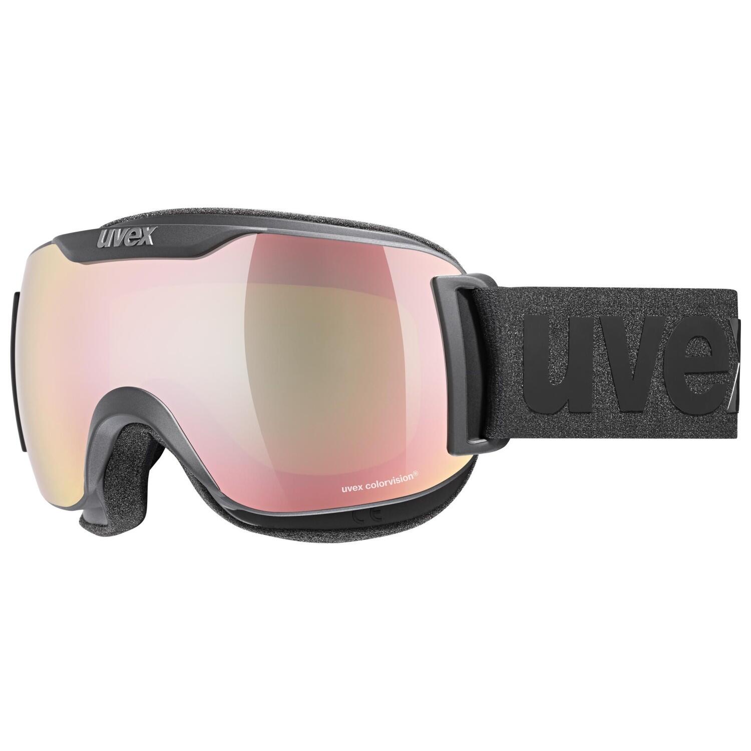 4043197326535 - uvex Downhill 2000 small CV Skibrille (Farbe 2730 black mat mirror rose colorvision green (S2))