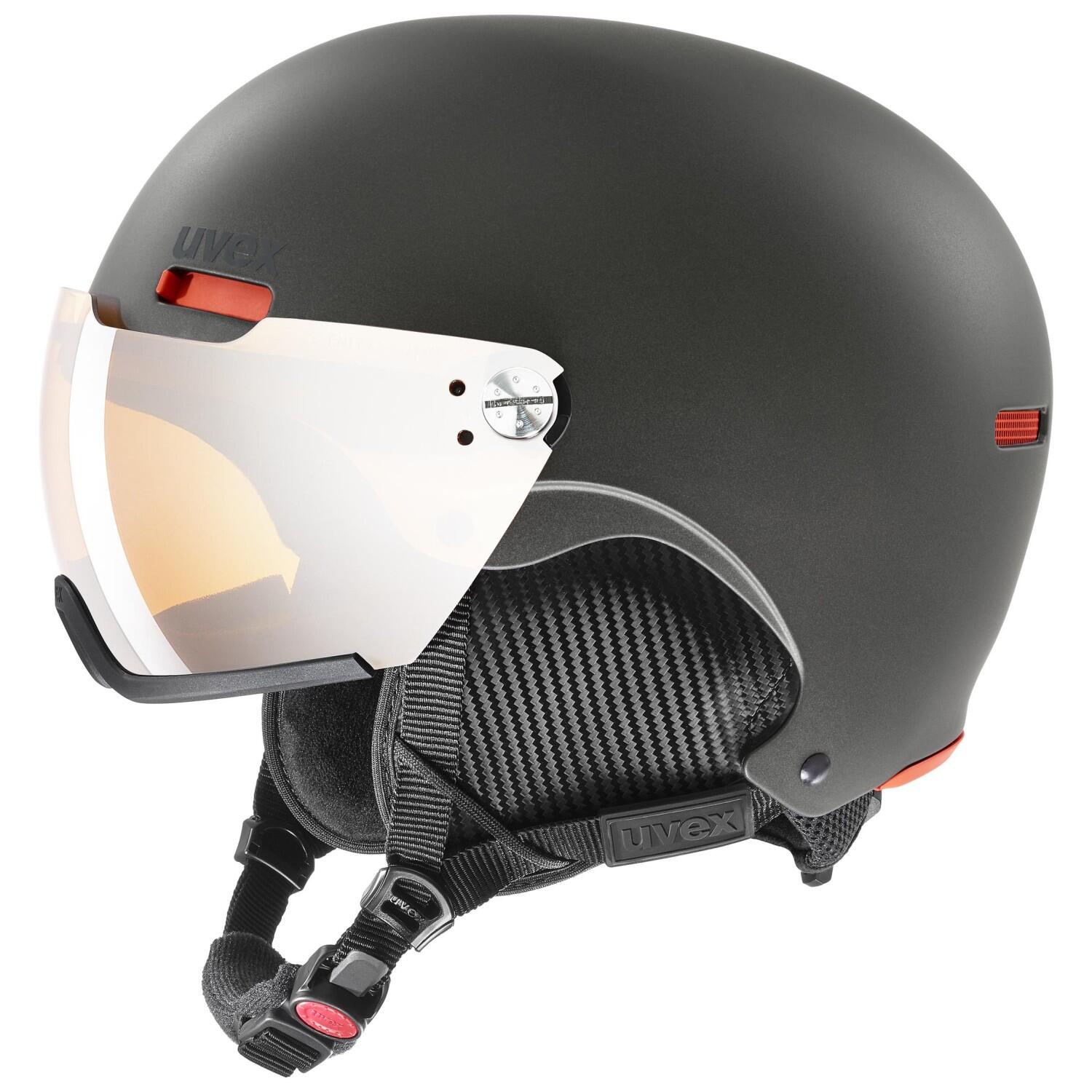 4043197327976 - uvex HLMT 500 Visor Skihelm (Größe 52-55 cm 51 dark slate orange mat)