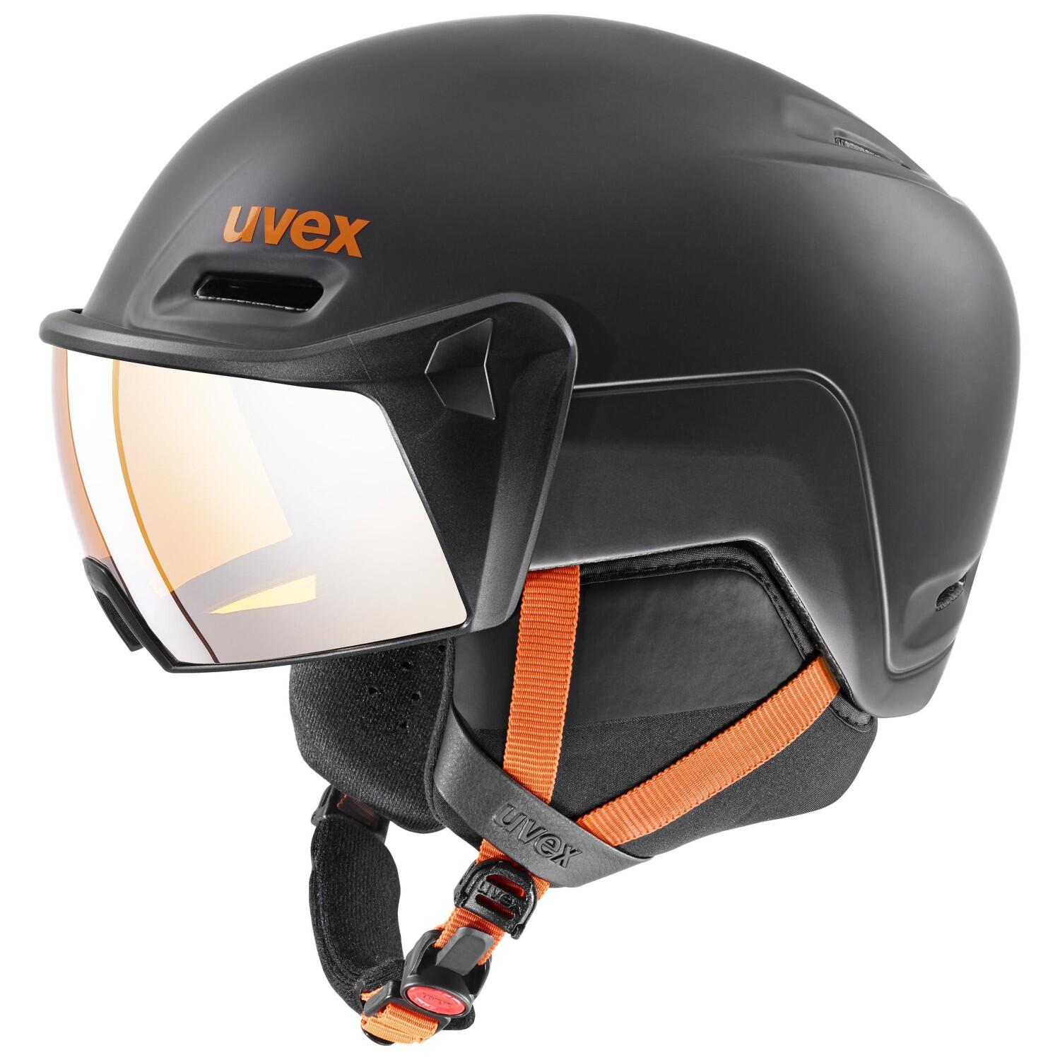 4043197330136 - uvex HLMT 700 Visor Skihelm (Größe 52-55 cm 60 dark slate orange mat)