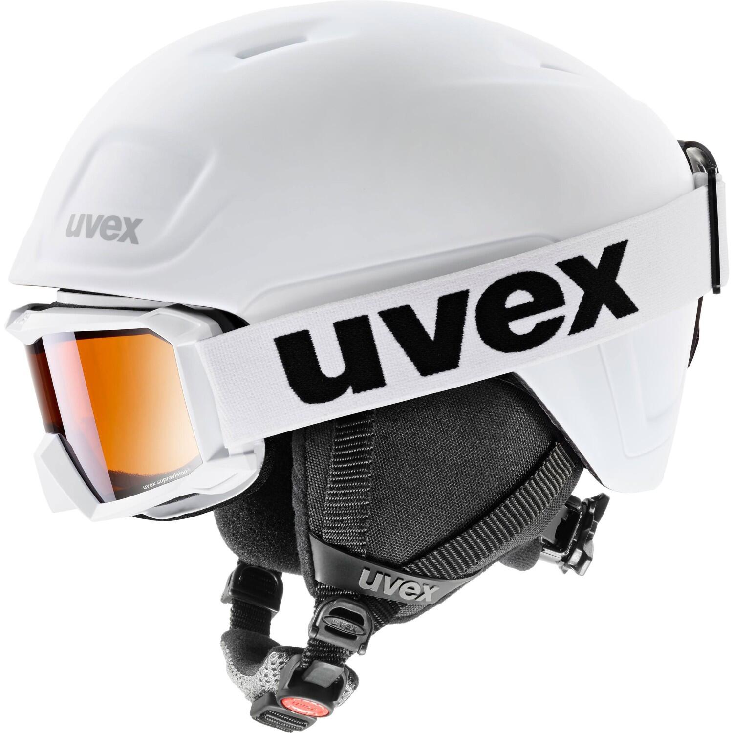 4043197330907 - uvex Heyya Pro Kinder Skihelm Set (Größe 51-55 cm 20 white black matt)