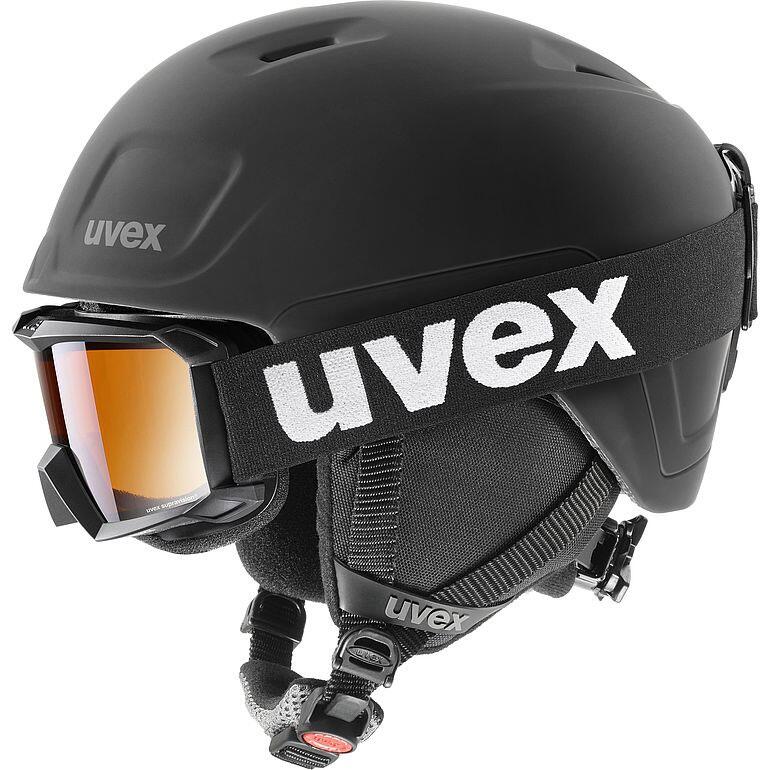 4043197330938 - uvex Heyya Pro Kinder Skihelm Set (Größe 54-58 cm 10 black matt)