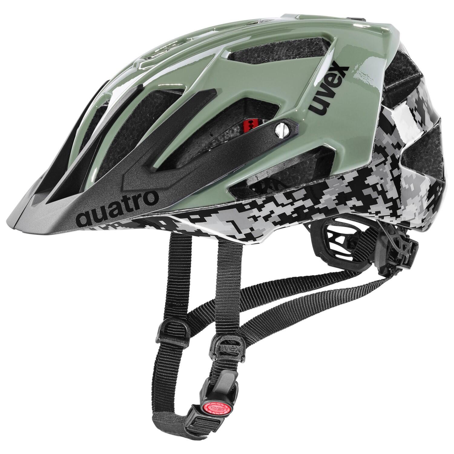 4043197336688 - uvex Quatro Fahrradhelm (Größe 56-61 cm 32 pixelcamo olive)