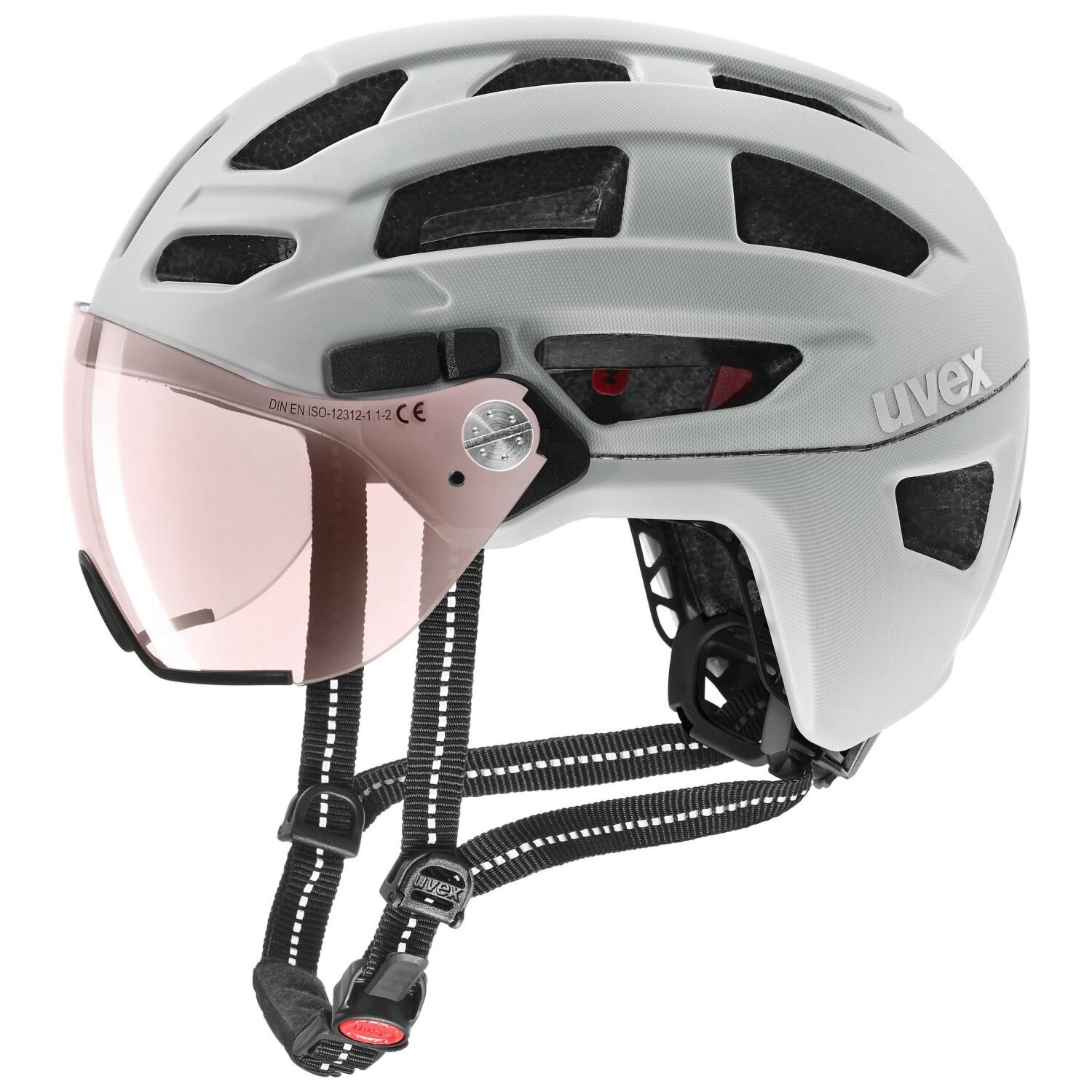 4043197336770 - uvex Finale Visor Variomatic Fahrradhelm (Größe 52-57 cm 02 papyrus matt)