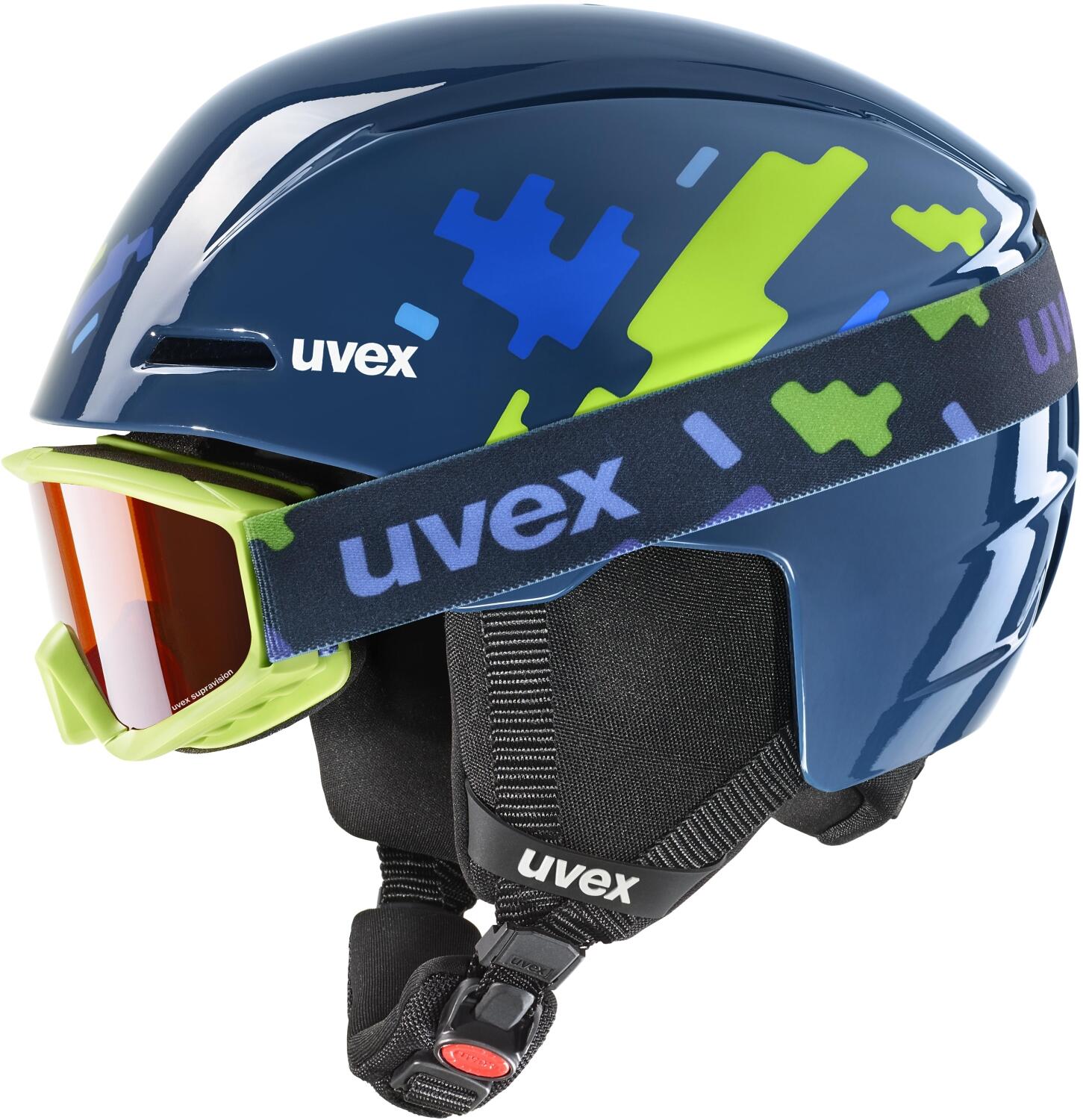 4043197367422 - uvex Viti Kinder Skihelm Set (Größe 46-50 cm 11 blue puzzle) 4043197367422 - uvex Viti Kinder Skihelm Set (Größe 46-50 cm 11 blue puzzle)