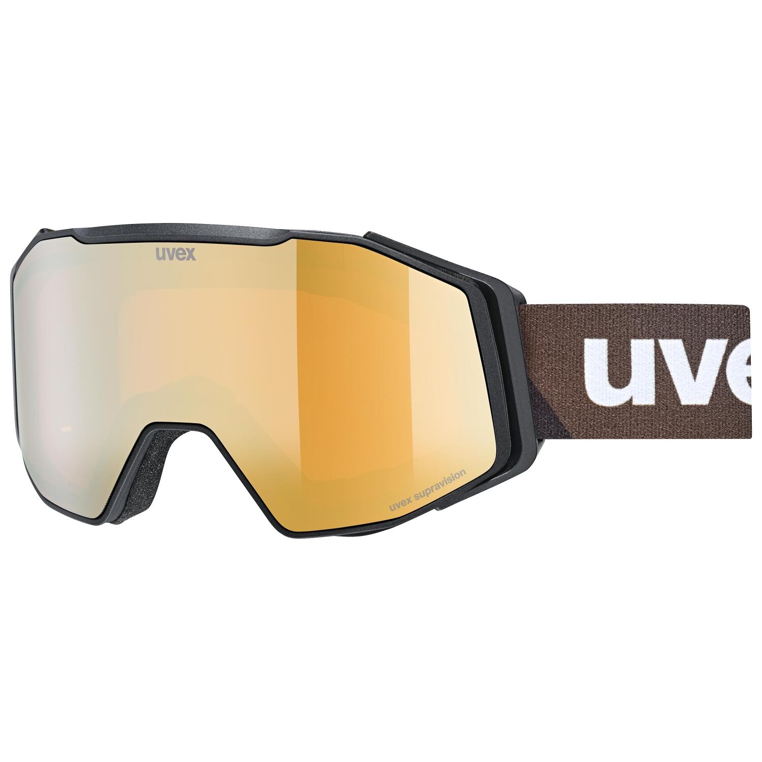 4043197375441 - uvex Gravity FM Brillenträger Skibrille (8030 black matt mirror gold orange clear (S2))