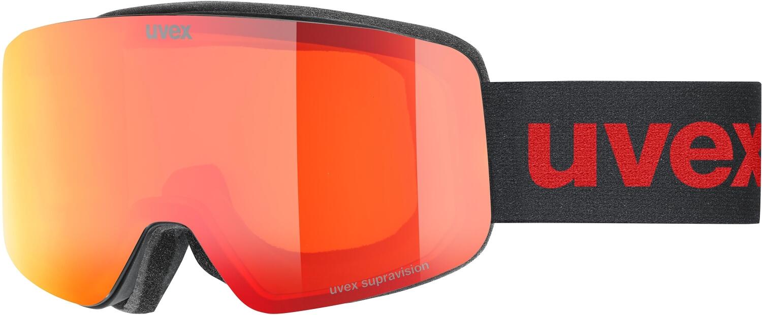 4043197376912 - uvex pwdr FM Skibrille (3030 black matt mirror red orange clear (S2))