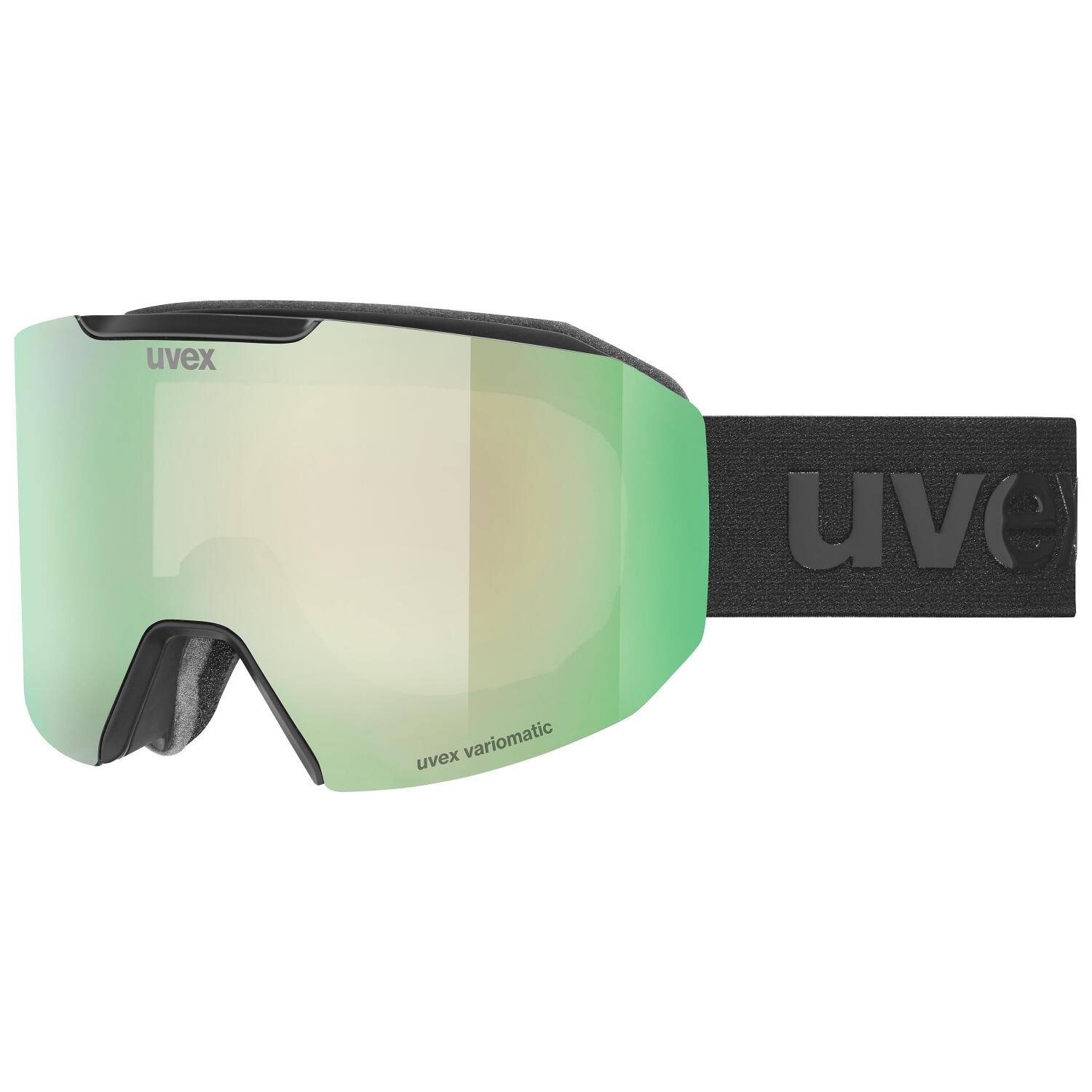 4043197377063 - uvex evidnt Attract Variomatic small Take Off (2230 black matt mirror green variomatic clear (S1-S3))