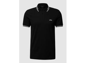 4043198420188 - Slim Fit Poloshirt mit Kontraststreifen Modell Paul Curved