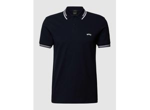 4043198498859 - Slim Fit Poloshirt mit Kontraststreifen Modell Paul Curved