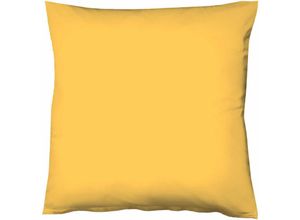 4043202060485 - Mako-Satin-Kissenbezug uni colours Farbe sonne 2349 Größe 80x80 cm - Fleuresse