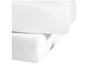 4043202103106 - Mako-Jersey-Spannlaken Jenny c Farbe weiß 1000 200 x 200 cm - Fleuresse