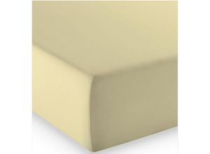 4043202271027 - Mako-Jersey-Spannlaken comfort Farbe beige 2043 100 x 200 cm - Fleuresse