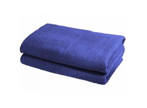 4043202367829 - Frottier Duschtuch 2-er Set Größe 70x140 cm Farbe 12 dunkelblau - Fleuresse