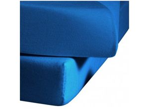 4043202395655 - Mako-Jersey-Spannlaken Jenny c Farbe meeresblau 6072 100 x 200 cm - Fleuresse