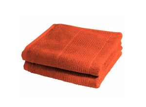 4043202395921 - Frottier Handtuch 2-er Set Größe 50x100 cm Farbe 13 rot orange - Fleuresse