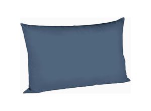 4043202416237 - Mako-Satin-Kissenbezug uni colours Farbe 6073 denim Größe 50x70 cm - Fleuresse