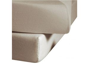 4043202427752 - Mako-Jersey-Spannlaken Jenny c Farbe taupe 9042 200 x 200 - Fleuresse