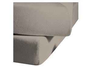 4043202427974 - Mako-Satin-Spannlaken colours taupe 9042 100x200 cm - Fleuresse