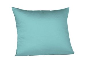 4043202467758 - Mako-Satin-Kissenbezug uni colours aqua 6078 Größe 80x80 cm - Fleuresse