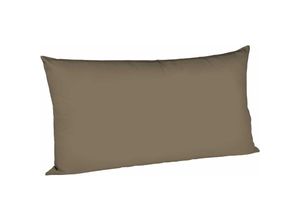 4043202469202 - Mako-Satin-Kissenbezug uni colours Farbe espresso 8031 Größe 40 x 80 cm - Fleuresse