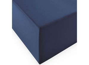 4043202594720 - Boxspring- und Wasserbetten Jersey-Spannlaken comfort xl Farbe 6073 denim 100x200 - Fleuresse