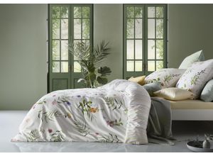 4043202612837 - Wendebettwäsche FLEURESSE Bed Art S Bettwäsche Gr B L 135 cm x 200 cm (1 St) B L 80 cm x 80 cm (1 St) Mako-Satin bunt (multicolor) Bettwäsche 135x200 cm